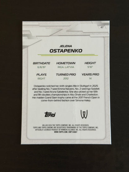 2026 Topps Chrome Jelena Ostapenko