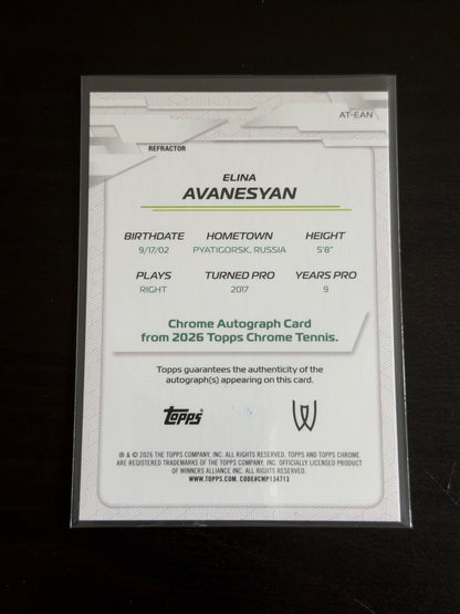 2026 Topps Chrome Elina Avanesyan Refractor Auto