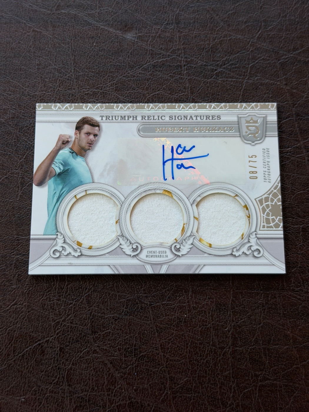 2024 Topps Royalty Hubert Hurkacz Triumph Relic Signatures /75