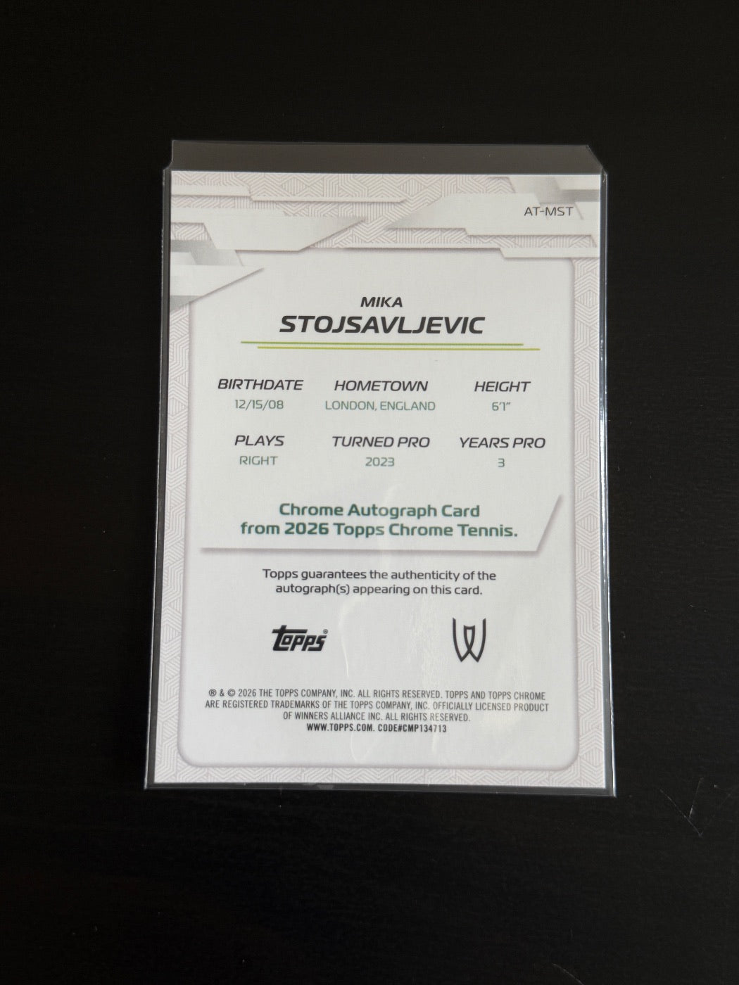 2026 Topps Chrome Mika Stojsavljevic Geometric Auto