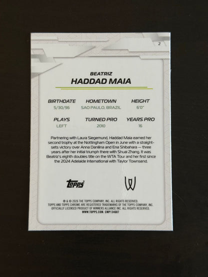 2026 Topps Chrome Beatriz Haddad Maia