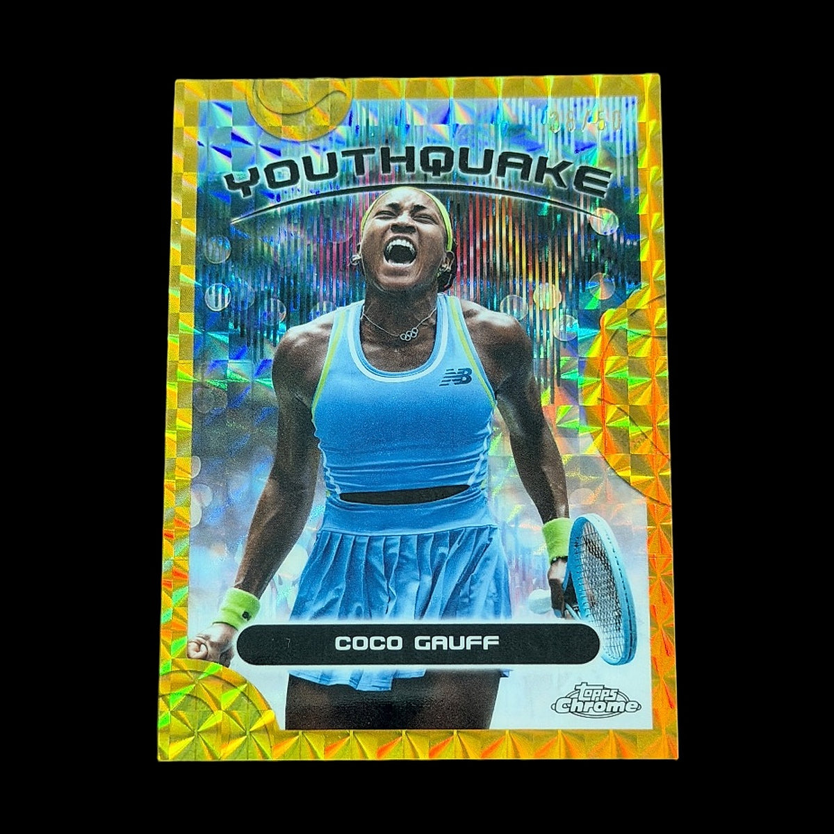 2025 Topps Chrome Coco Gauff Gold Geometric Youthquake /50