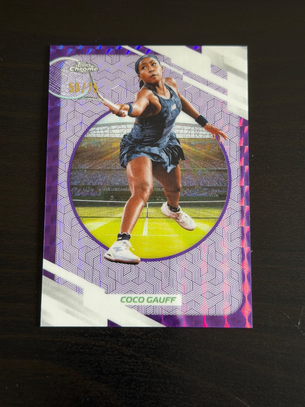 2026 Topps Chrome Coco Gauff Purple Geometric /75