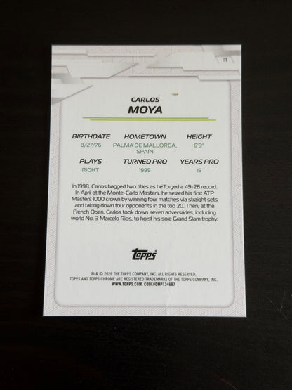 2026 Topps Chrome Carlos Moya Purple Geometric /75